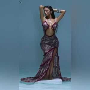 Hailey Leopard Mesh Maxi Dress